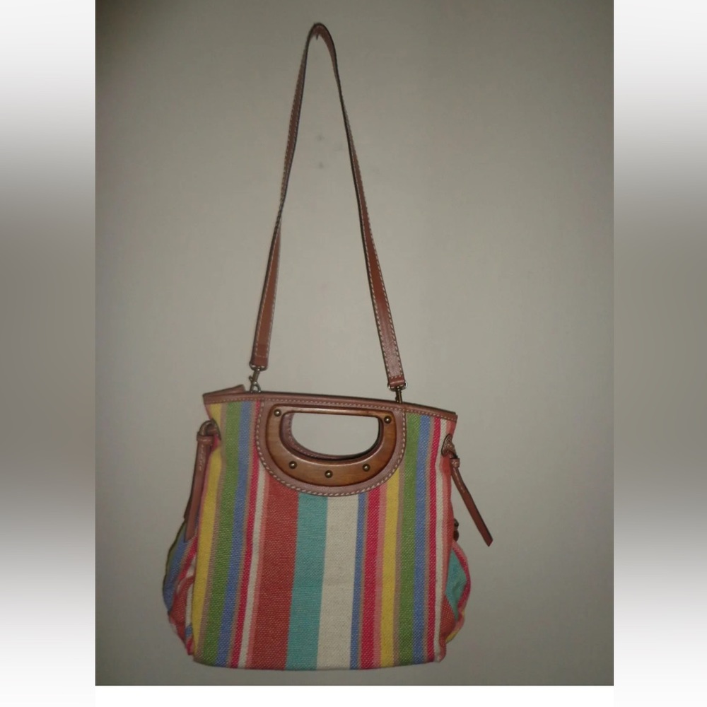 FOSSIL CROSSBODY STRIPES Rainbow PURSE - HAND BAG - Picture 2 of 16